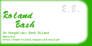 roland bash business card